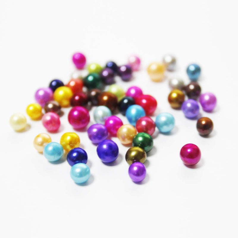 JNMM 30PCS Freshwater Pearl Oyster Cultured Love Wish Round Pearls Various Shining Meaningful Color, Oysters with Pearls Inside (6-8mm, 30 Pcs/lot) - Image 2